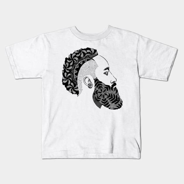 James Harden Kids T-Shirt by mijumiART